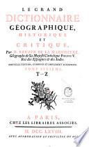 Le Grand Dictionnaire géographique historique et critique, par M. Bruzen de La Martinière,... Nouvelle édition, corrigée & amplement augmentée