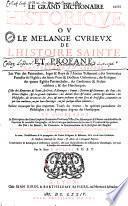 Le grand dictionnaire historique, ... par l'abbé Louis Moreri
