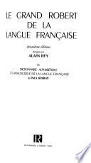 Le grand Robert de la langue française
