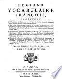 Le grand vocabulaire françois