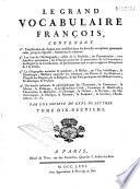Le grand vocabulaire françois