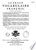 Le grand vocabulaire françois
