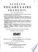 Le grand vocabulaire françois,