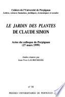 Le jardin des plantes de Claude Simon