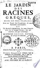 Le Jardin des racines grecques mises en vers françois
