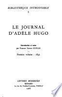 Le Journal d'Adèle Hugo: 1852