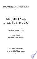 Le Journal d'Adèle Hugo: 1853
