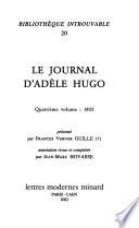 Le Journal d'Adèle Hugo: 1855