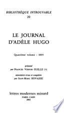 Le Journal d'Adèle Hugo: 1855