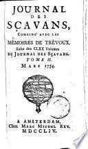 Le journal des sçavans, combiné avec les mémoires de Trévoux