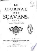 Le journal des sçavans, pour l'anne ...