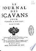 Le journal des sçavans, pour l'anne ...