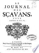 Le journal des sçavans, pour l'anne ...