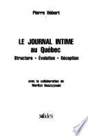 Le journal intime au Québec