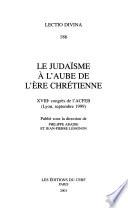 Le Judaïsme à l'aube de l'ère chrétienne