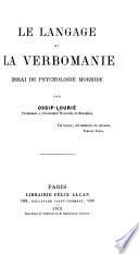 Le langage et la verbomanie