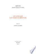 Le Langage. Lectures d'Aristote