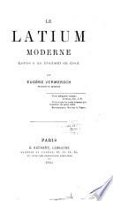 Le Latium moderne