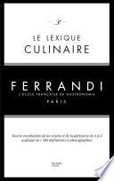 Le lexique culinaire de Ferrandi