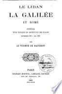 Le Liban, la Galilée et Rome