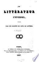 Le littérateur universel