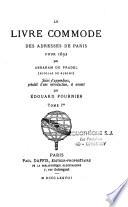 Le Livre commode des adresses de Paris pour 1692