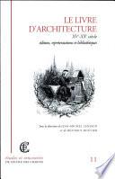 Le livre d'architecture, XVe-XXe siècle