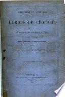 Le livre d'or de l'ordre de Léopold et de la croix de fer
