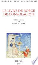 Le Livre de Boece de Consolacion