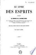 Le livre des esprits contenant les principes de la doctrine spirite