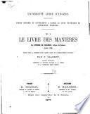 Le livre des manières
