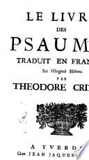 Le livre des Psaumes