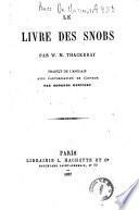 Le livre des snobs par W. M. Thackeray