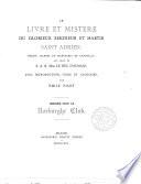 Le livre et mistere du glorieux seigneur et martir Saint Adrien