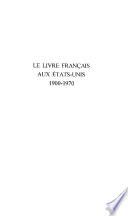 Le livre français aux Etats-Unis