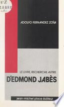Le livre, recherche autre d'Edmond Jabès