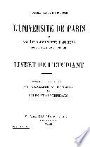 Le livret de l'étudiant de Paris