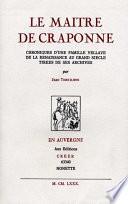 Le maître de Craponne