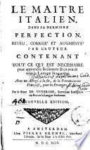 Le maitre italien. Dans sa dernière perfection