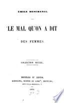 Le mal qu'on a dit des femmes
