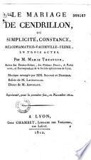 Le mariage de Cendrillon, ou Simplicité, constance