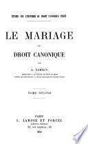 Le mariage en droit canonique