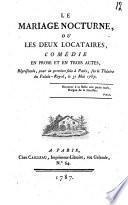 Le mariage nocturne, ou Les deux locataires,