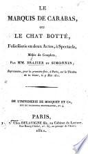 Le Marquis de Carabas, ou le Chat botté, folie féerie en deux actes ... mêlée de couplets, etc