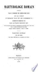 Le martyrologe romain publié par l'ordre de Grégoire XIII ...