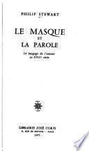 Le masque et la parole
