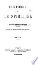 Le Matériel et le Spirituel
