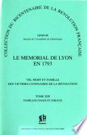 Le Mémorial de Lyon en 1793: Familles Chaix et Giraud