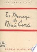 Le message de Marie Curie