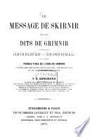 Le message de Skirnir et les dits de Grimnir